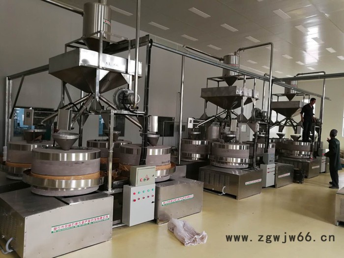 新型石磨香油机组  商用电动石磨芝麻酱机全自动石磨香油机电磁炒货机 瓜子花生电磁滚筒炒货机 多功能炒货机图7