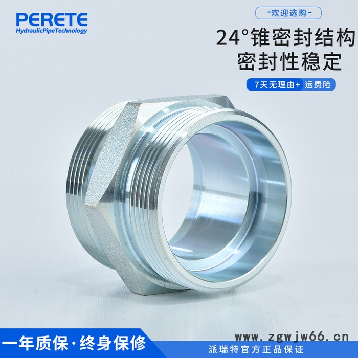 1C 1D  碳钢直通卡套接头 外螺纹高压油管过渡活接头 派瑞特图2