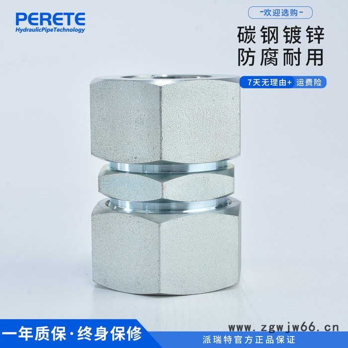 1C 1D  碳钢直通卡套接头 外螺纹高压油管过渡活接头 派瑞特图3