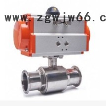 广涛Q681F-10P 厂家供应气动卫生级直通球阀 气动快装球阀 卫生级三通球阀 材质不锈钢304/316L图2