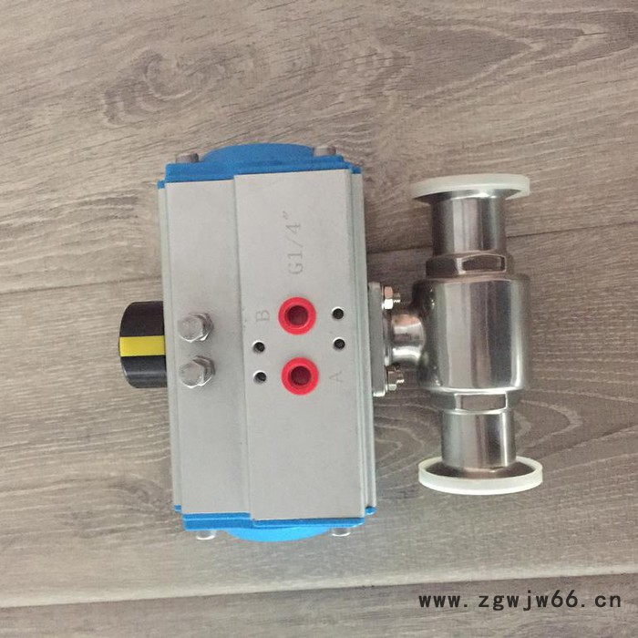 广涛Q681F-10P 厂家供应气动卫生级直通球阀 气动快装球阀 卫生级三通球阀 材质不锈钢304/316L图3