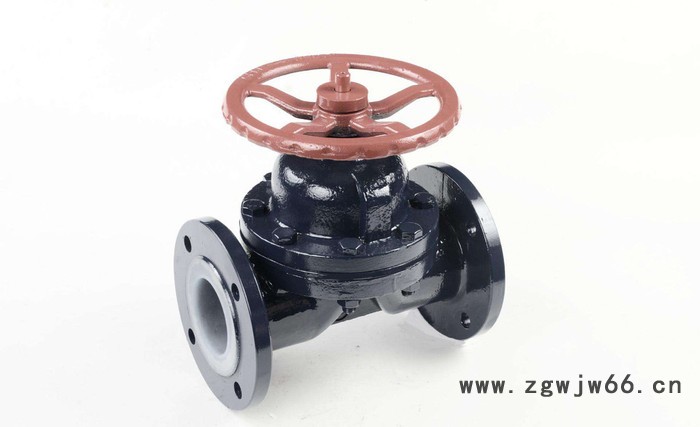 开维喜阀门G46J-10衬胶直通式隔膜阀 衬胶隔膜阀 EG41J英标隔膜阀