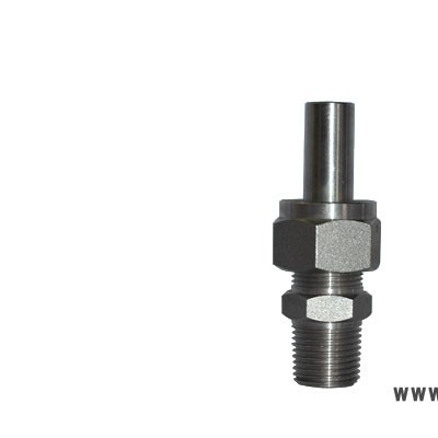 厂家批发不锈钢高压卡套接头 直通卡套终端接头 外螺纹仪表接头