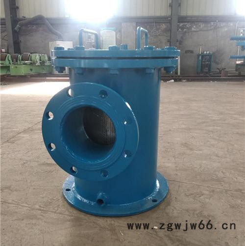 DN300碳钢篮式过滤器、泳池水立式直通除污器生产厂家图6