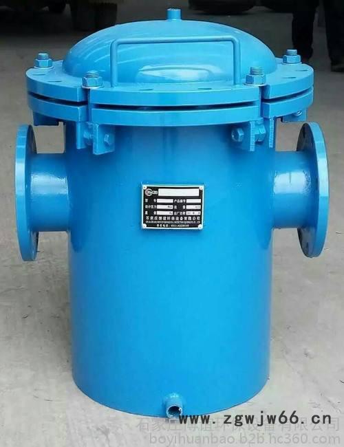 DN300碳钢篮式过滤器、泳池水立式直通除污器生产厂家图2