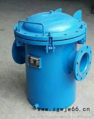 DN300碳钢篮式过滤器、泳池水立式直通除污器生产厂家图3
