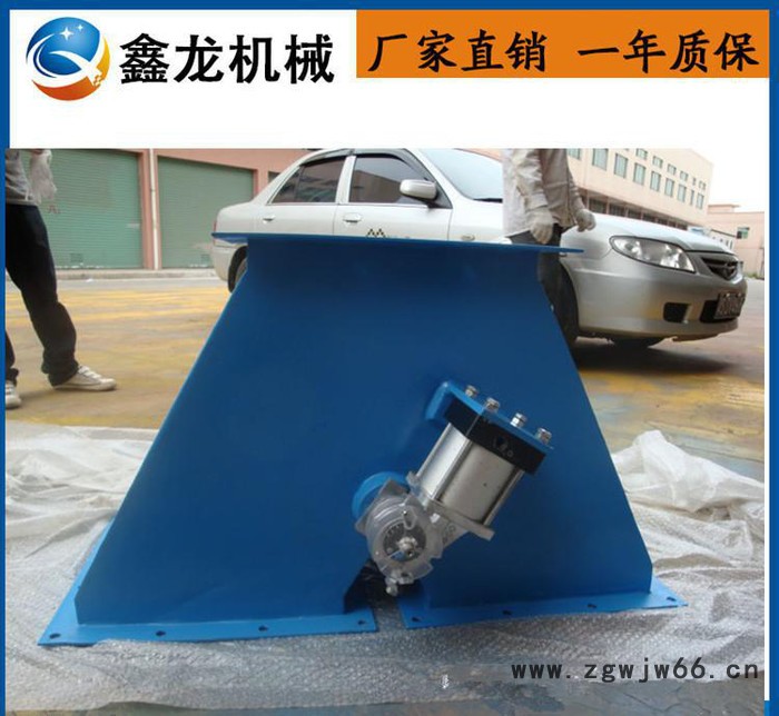 销售碳钢气动三通分料阀  电动推杆正三通溜子 手动直通式阀图3