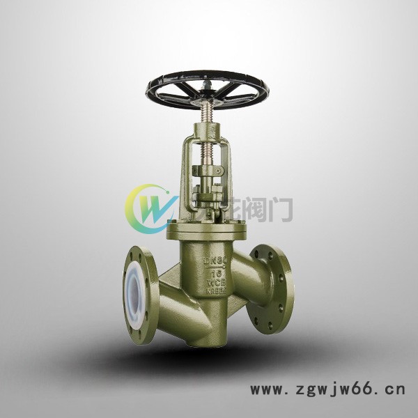 沃茈 J41F46 J45F46 J44F46 直流式衬氟截止阀    直通式 衬氟截断阀 厂家   上海阀门厂图2