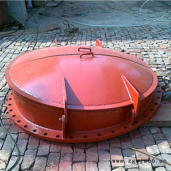 蝶式dn2200玻璃钢拍门  自动直通式拍门图5