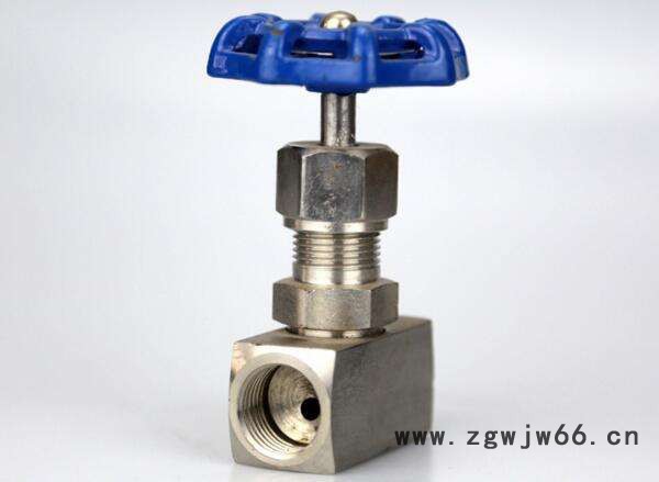 沪工阀门不锈钢针型阀 304内螺纹高压阀门 J13W直通式丝扣截止阀