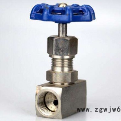 沪工阀门不锈钢针型阀 304内螺纹高压阀门 J13W直通式丝扣截止阀