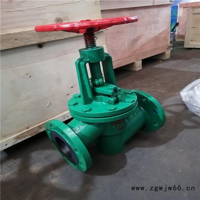蓝宣阀门 J41J直通式衬胶截止阀 手动衬胶截止阀图2