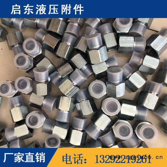 启东液压附件 内六角堵头 液压直通接头 异型定做接头 镀锌接头 过渡接头图2
