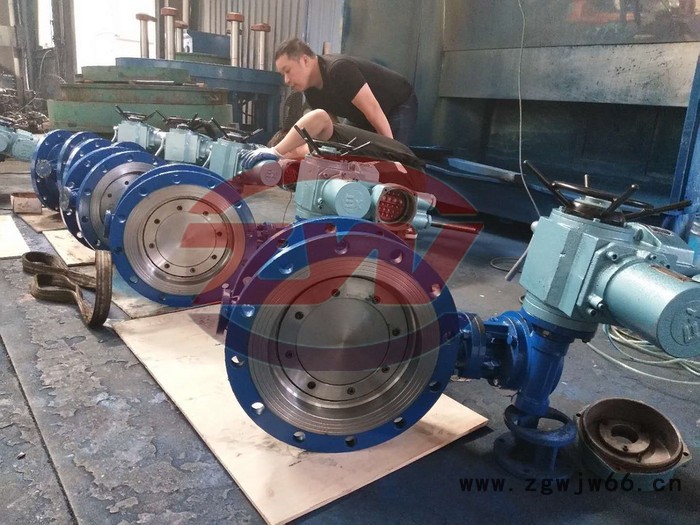 D943H-10C直通式蝶阀 双法兰调节电动蝶阀DN800 大口径蝶阀800mm图2