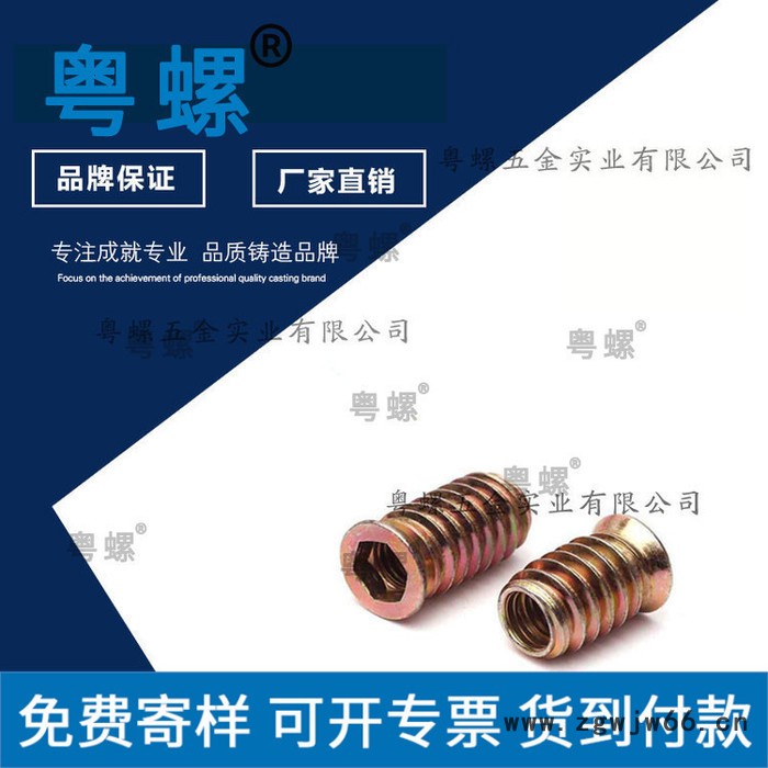 镀锌铁直通螺母 家具链接预埋螺母 东莞内外牙罗母梯形螺帽 定制螺帽图2