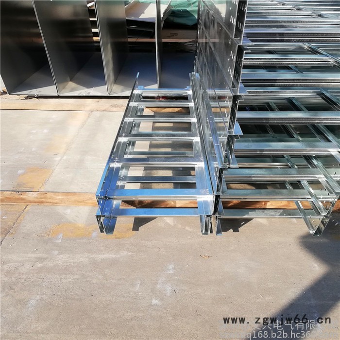 铝合金机房走线桥架 金属梯形线槽批发 100*100 梯式电缆桥架接片红兴梯式镀锌桥架400*200*1.5梯形直通桥架图7