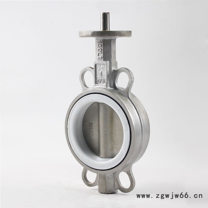 JRVAL /江瑞D071F-10/16P不锈钢四氟对夹蝶阀 直通式双向光杆软密封蝶阀图4