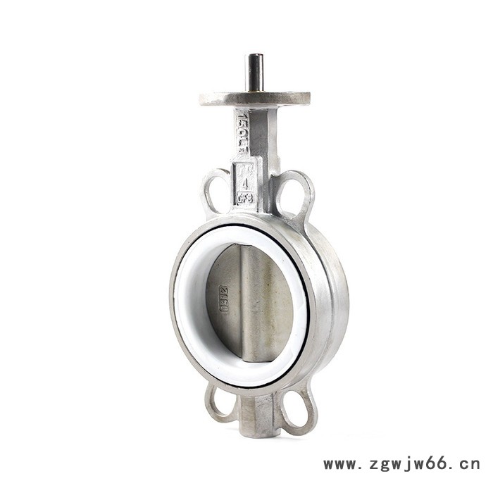 JRVAL /江瑞D071F-10/16P不锈钢四氟对夹蝶阀 直通式双向光杆软密封蝶阀图3