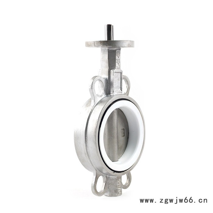 JRVAL /江瑞D071F-10/16P不锈钢四氟对夹蝶阀 直通式双向光杆软密封蝶阀图8