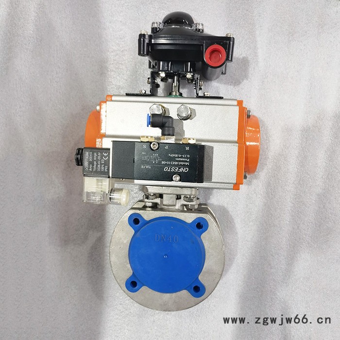 科茂气动对夹球阀 Q671F-16P 气动阀门意大利式气动不锈钢超薄型直通阀DN15-100图4