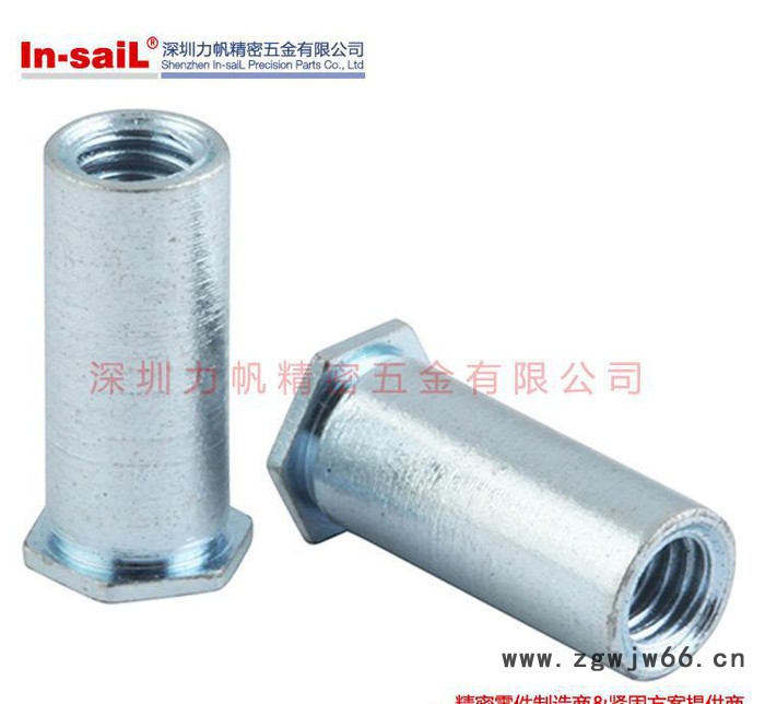 直销 压铆螺柱 直通内螺纹压铆螺柱 六角压铆柱图2