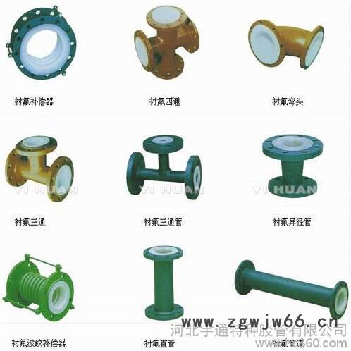 宇通 河北景县衬四氟等径/异径、衬里三通管/弯头、直通，钢衬四氟（PTFE）管道、管件图2