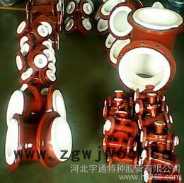 宇通 河北景县衬四氟等径/异径、衬里三通管/弯头、直通，钢衬四氟（PTFE）管道、管件图3