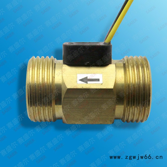 赛盛尔G3/4铜款直通水流传感器 高低电平水流传感器 方波形水流量传感器图4