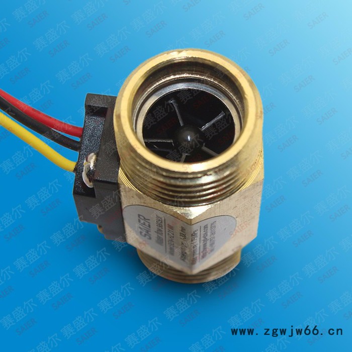 赛盛尔G3/4铜款直通水流传感器 高低电平水流传感器 方波形水流量传感器图5