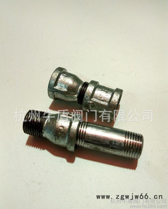 镀锌内外接头一头内丝一头外丝直通接头镀锌配件玛钢管件图2