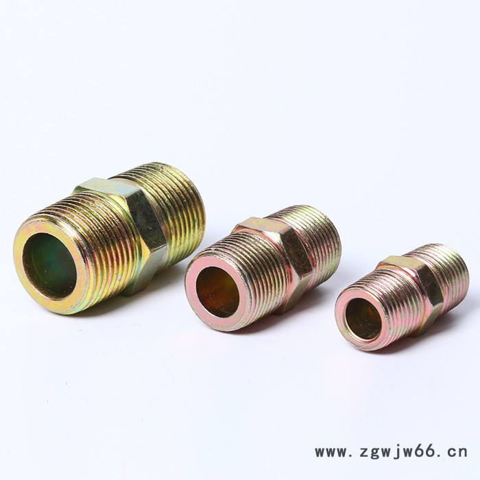 现货 英制外丝直通接头 外丝管接头 碳钢镀彩锌  液压接头图3