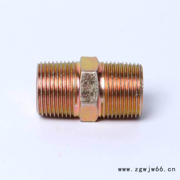 现货 英制外丝直通接头 外丝管接头 碳钢镀彩锌  液压接头图2