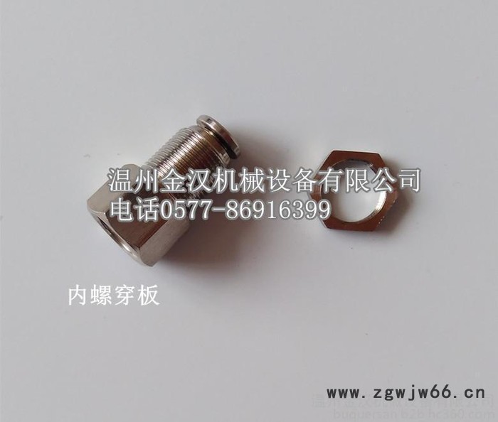 jh气动接头不锈钢内螺纹穿板直通航海PMF气源直通快插软管图2