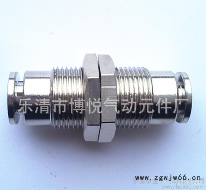 【直销】乐清气动接头生产/隔板直通接头PM12/锁母接头图3