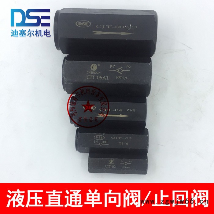 液压直通单向阀CIT-02 CIT-03 CIT-04 CIT-06 CIT-08 CIT-10 12