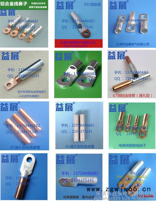 **紫铜镀银环保喇叭口管形裸端头EN1008管型端子空心直通接线管益展**图3