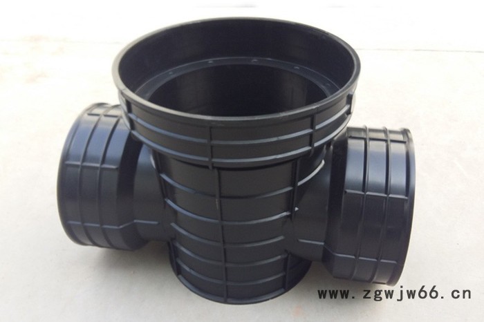 浙江塑料污水检查井PE雨水收集井建材管道流槽直通井450*300 塑料检查井厂家图3