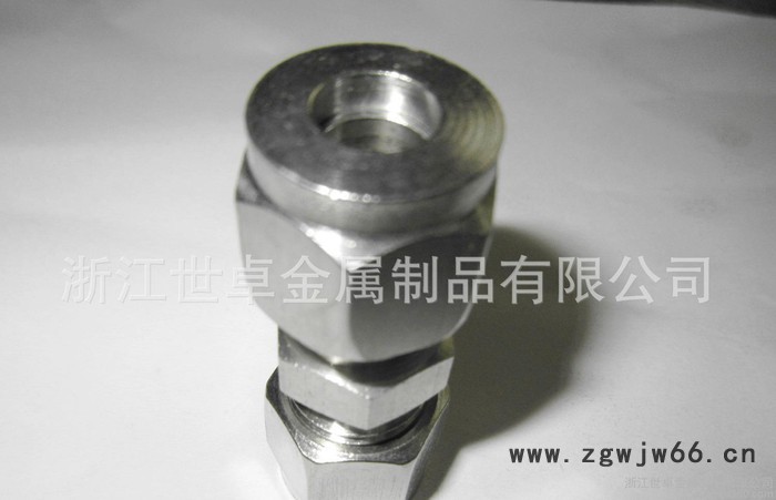 可定制生产不锈钢六角直通卡套接头