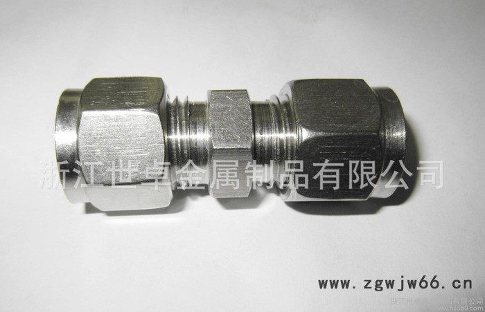 可定制生产不锈钢六角直通卡套接头图3