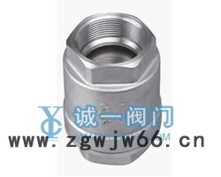 供应诚一H12W 不锈钢内螺纹直通止回阀