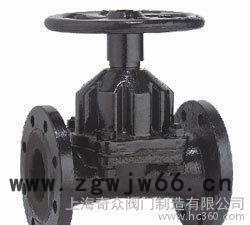 直通式衬胶隔膜阀 EG46J衬胶隔膜阀 直通式隔膜阀 上海冠龙阀门图2