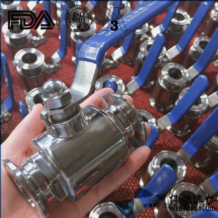 伟恒卫生级不锈钢直通球阀 304卫生级快装手动球阀图3