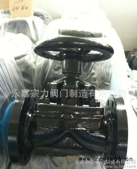 直通式隔膜阀涡轮 法兰式 铸钢隔膜阀图2