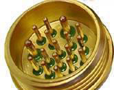 厂家JAEGER 直通舱壁插座 双头公针底座3 6 12 17 25 35 52芯图2