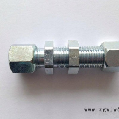 供应雷斯特利TN102过壁式直通接头 进口卡套式管接头 液压管路连接件