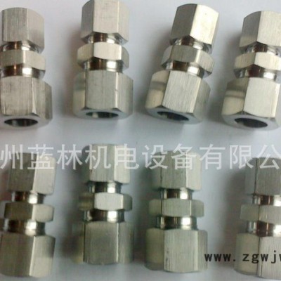 不锈钢外螺纹卡套直通  卡套式转扩口接头  高压卡套接头