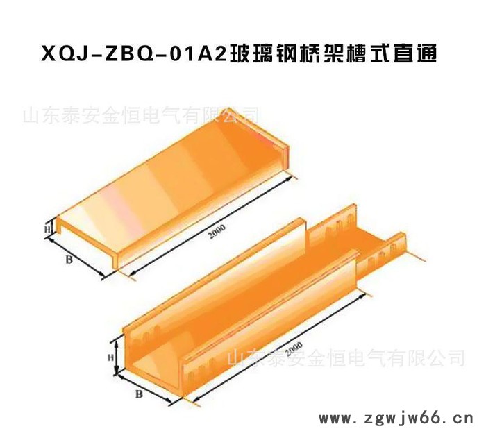 【山东厂家批发】XQJ-ZBQ-01A2型玻璃钢电缆桥架阻燃槽式直通图2