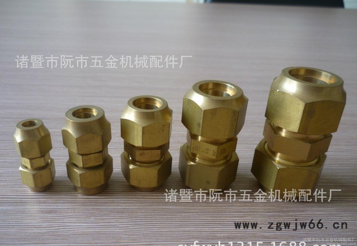 工厂直销黄铜直通  黄铜卡套接头图2