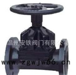 G46J-10C/10X直通式衬胶隔膜阀 厂家供应铸铁球墨铸铁隔膜阀图2