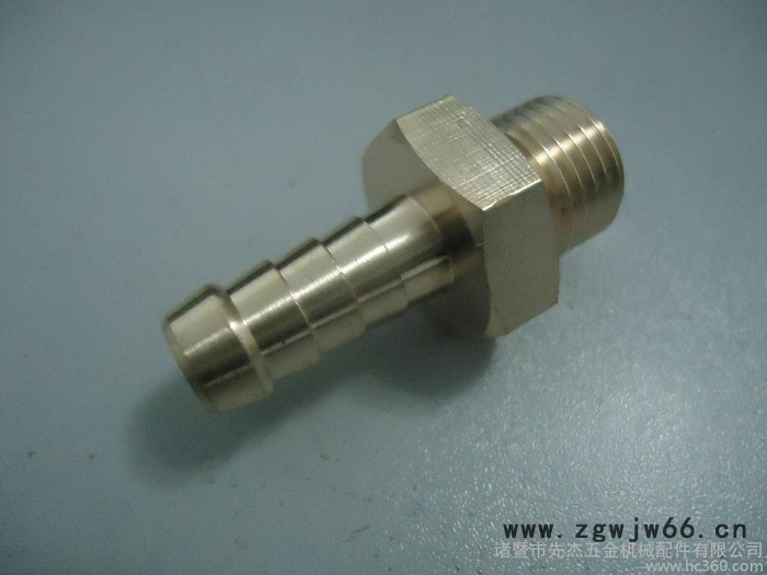 供应SNGE1/4NPT*1/4气动五金外丝宝塔直通铜接头，黄铜接头，铜件图3